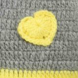 Grey Woollen Cap With Yellow Heart