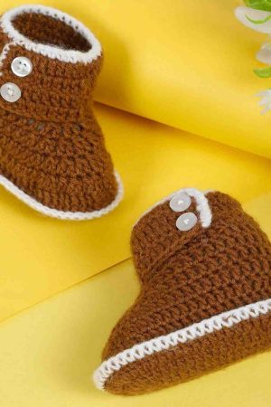 Woollen Brown Sneakers & Boots