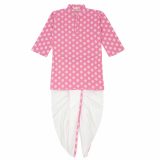 Pink Printed Dhoti Kurta