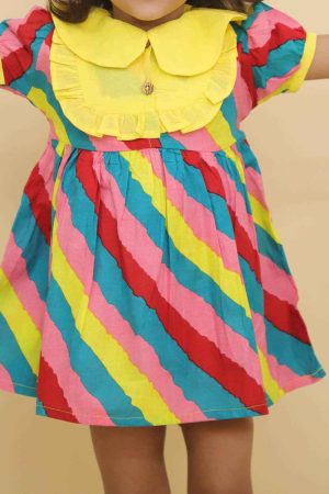 Colorful Lehriya Frock