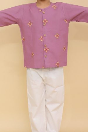 Purple Kurta Pajama For Baby Boy