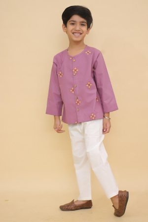 Purple Kurta Pajama For Baby Boy