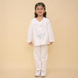 White Flower Baby Night Suit