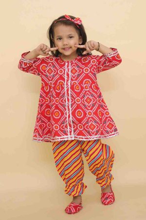 Kurta Dhoti Co Ord Set With Booties