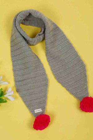 Grey Woollen Muffler for Kids