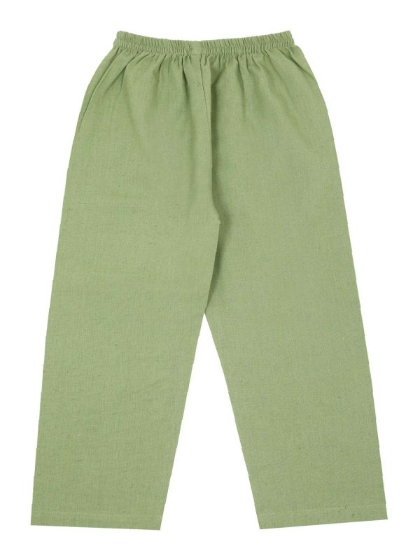 Green Plain Kurta Pyjama