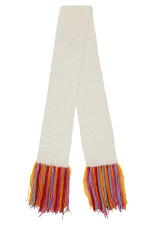White Woollen Muffler for Kids