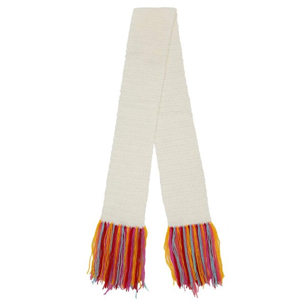 White Woollen Muffler for Kids