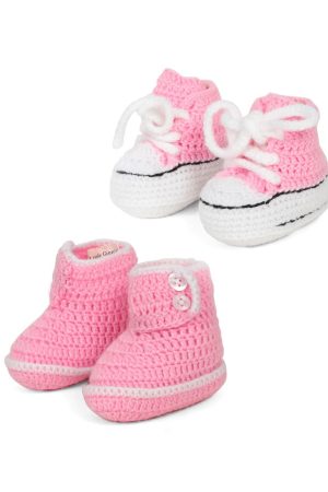 Woollen Pink Sneakers & Boots