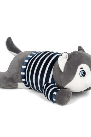 Dark Grey Husky Soft Toy