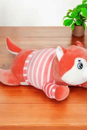 Dark Peach Husky Soft Toy