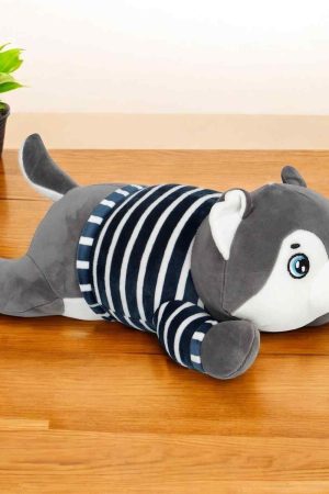 Dark Grey Husky Soft Toy
