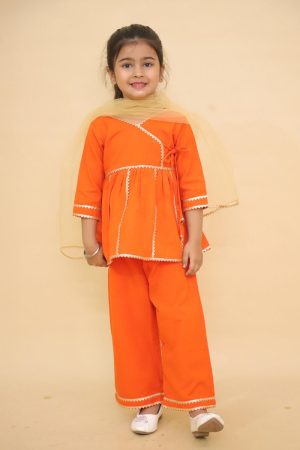 Orange Anarkali Suit