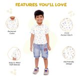 White Jungle Print Shirt