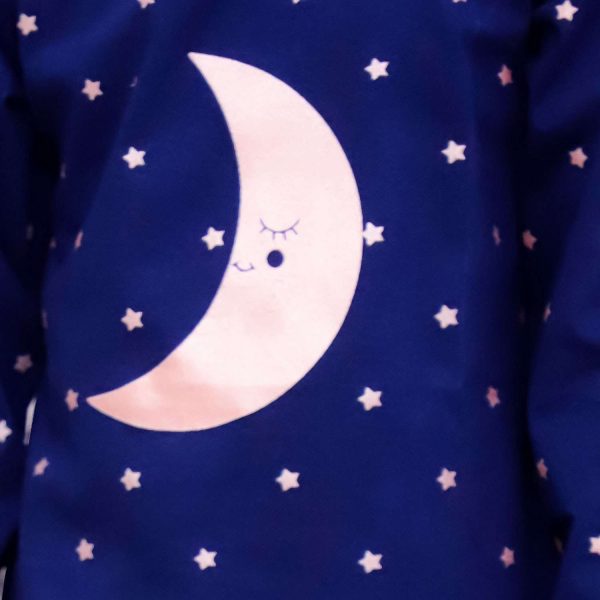 Navy Blue Moon & Star Night Suit