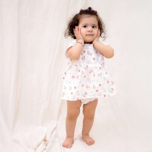 British Print Frock and Bloomer Set
