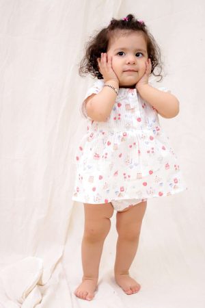 British Print Frock and Bloomer Set
