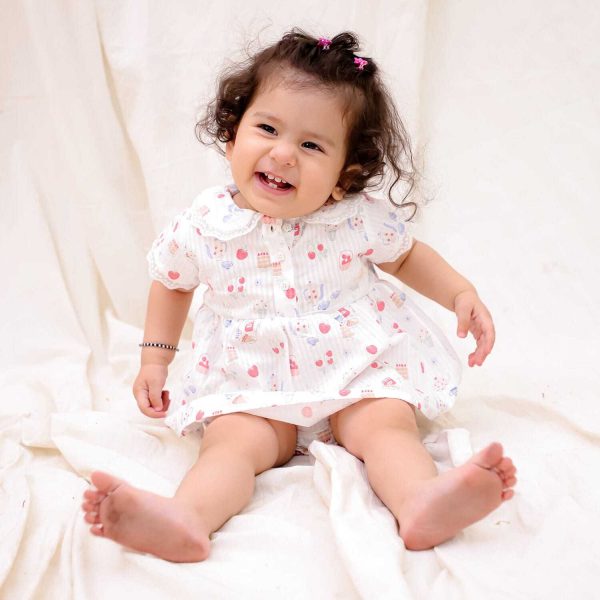 British Print Frock and Bloomer Set