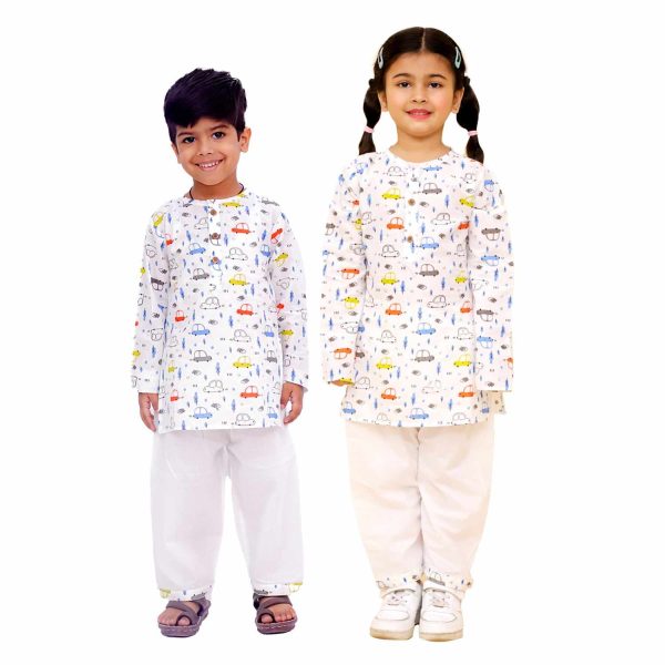 Car Print Kurta Pajama
