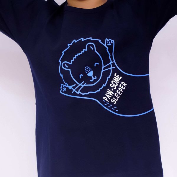 Dark Blue Lion Nightsuit