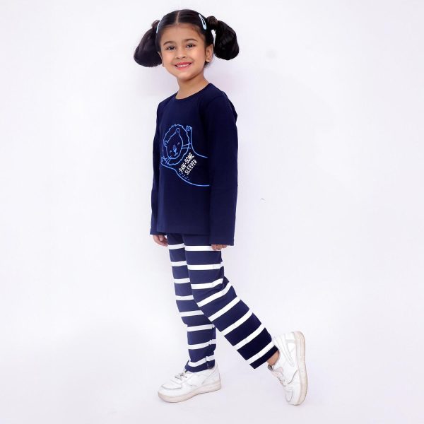 Dark Blue Lion Nightsuit