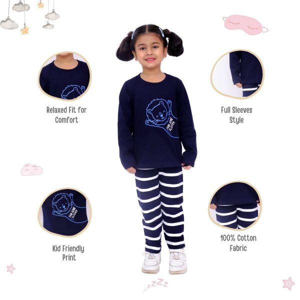 Dark Blue Lion Nightsuit
