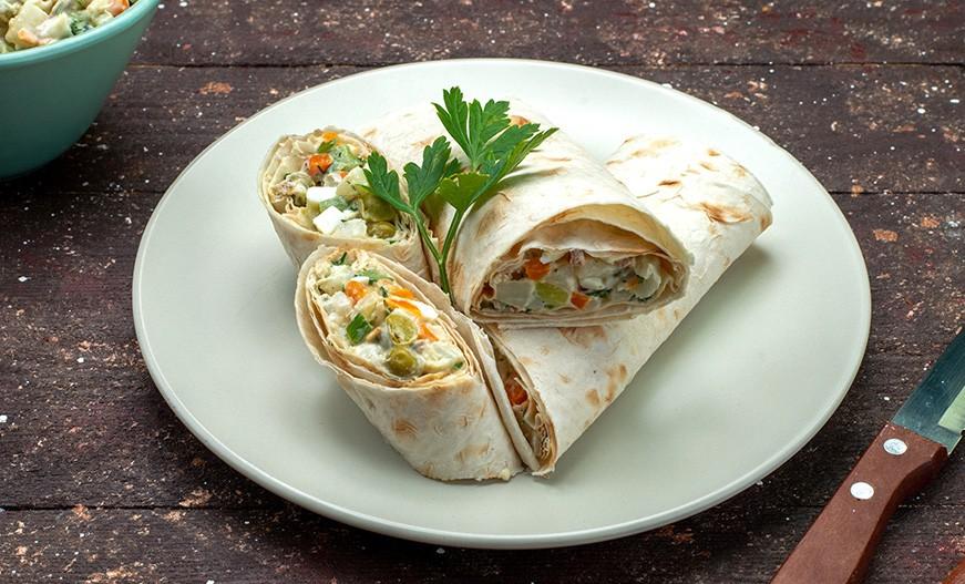 Three Bean Cutlet Wrap