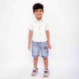 White Jungle Print Shirt