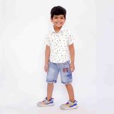 White Jungle Print Shirt