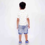 White Jungle Print Shirt