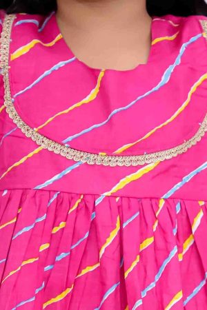 Pink Lehriya Sharara Set