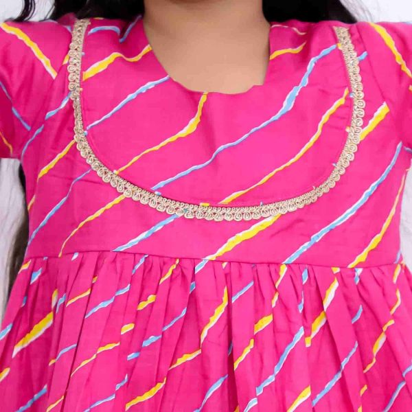 Pink Lehriya Sharara Set