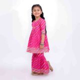 Pink Lehriya Sharara Set