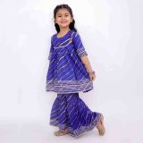 Purple Lehriya Sharara Set