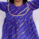 Purple Lehriya Sharara Set