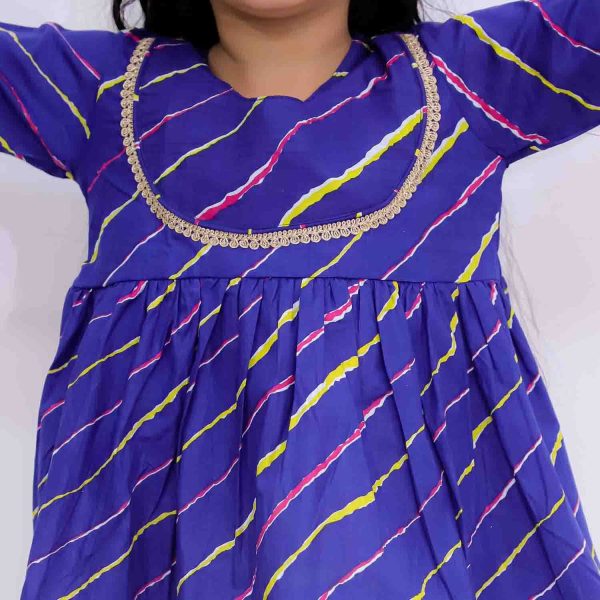 Purple Lehriya Sharara Set