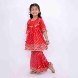 Red Lehriya Sharara Set