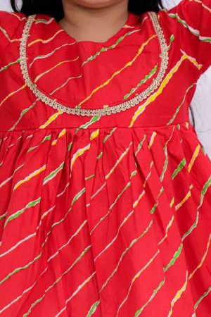 Red Lehriya Sharara Set
