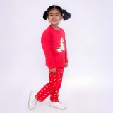 Red Unicorn Print Night Suit