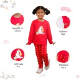 Red Unicorn Print Night Suit