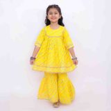 Yellow Lehriya Sharara Set