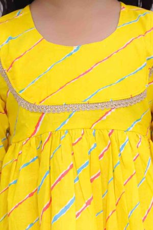 Yellow Lehriya Sharara Set