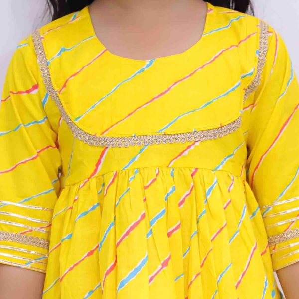 Yellow Lehriya Sharara Set