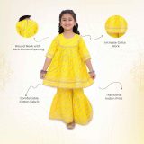Yellow Lehriya Sharara Set