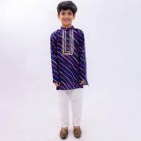 Blue Lehriya Kurta Pajama
