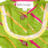 Green Yellow Lehriya Co ord Set