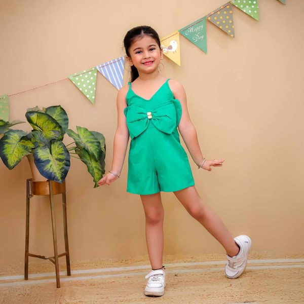 Green Bow Playsuit