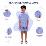 Blue Striped Co Ord Set