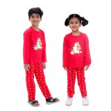 Red Unicorn Print Night Suit