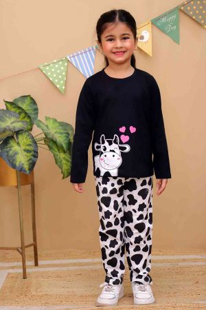 Cow Print Night Suit